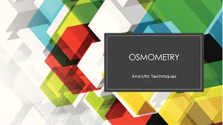 Lab Instrumentation Osmometry [upl. by Essilec]