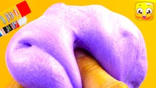 How To Make Fluffy Slime With Glue Stick DIY No Borax Eye Drops Baking Soda Liquid Starch [upl. by Maltzman]