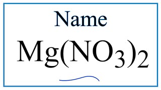 How to Write the Name for MgNO32 [upl. by Towny885]