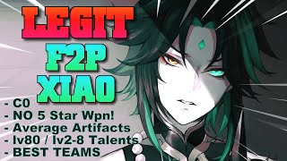 BEST ACTUAL F2P Xiao Guide  Best f2p Teams Weapons Artifacts amp Gameplay  Genshin Impact [upl. by Enaols957]