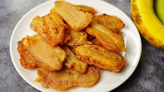 CRISPY FRIED BANANA  BANANA FRITTERS  YUMMY [upl. by Akemrehs785]