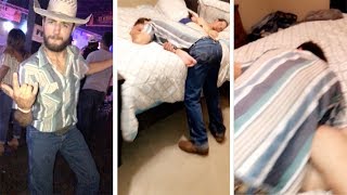 Drunk Lads Hilariously Pass Out On Bed [upl. by Clio820]