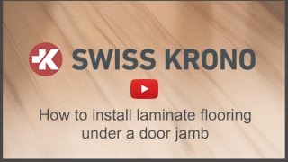 How to install laminate flooring under a door jamb [upl. by Airtal]