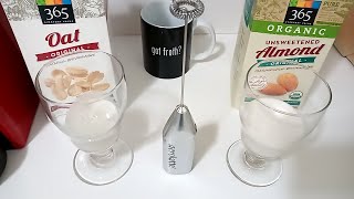 Oat Milk vs Almond Milk part 2 Frothing Test [upl. by Nosro]