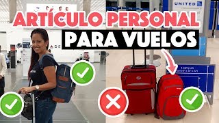 ¿Qué es el artículo personal para viajar en avión  Equipaje de mano [upl. by Bord606]