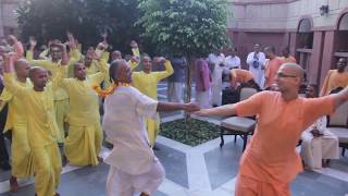 ISKCONDelhi Devotees Dancing on Hare Krishna Mahamantra Kirtan [upl. by Ateloj]