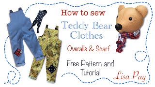 How To Make Dolls Clothes For Teddy Bear Doll  FREE PATTERN [upl. by Yoshio]