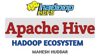 Apache Hive Hadoop Ecosystem  Big Data Analytics Tutorial by Mahesh Huddar [upl. by Dennis]