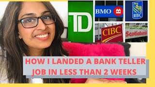 How I Landed A Bank Job in Canada As An international Student In 2 Weeks  What Worked For Me [upl. by Eedahs]