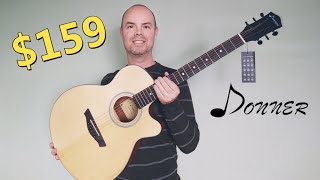 Donner Acoustic Guitar Full Review and Demo 159 [upl. by Launame]