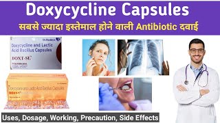 Doxycycline 100mg Capsules  Doxycycline Capsules ip 100mg in hindi  Doxycycline Side Effects [upl. by Gurtner]