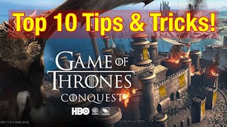 Top 10 Tips amp Tricks For Beginners  Game Of Thrones Conquest [upl. by Greenlee172]