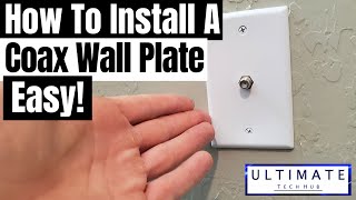 COAX OUTLET INSTALLATION  HOW TO [upl. by Ahsilram365]