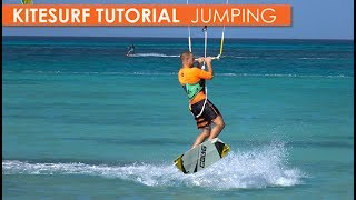 How to Kitesurf Jumping Part 1 small jumps medium jumps amp mistakes [upl. by Anairam960]