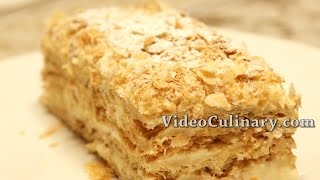 Napoleon cake Recipe  Russian Style Mille feuille [upl. by Tersina665]