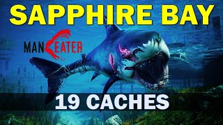 Sapphire Bay All Nutrient Caches Location  Maneater Sapphire Bay Collectibles Guide [upl. by Ansela223]