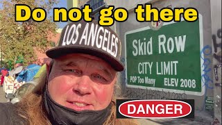 Homeless encampment the real skid row Downtown Los Angeles california [upl. by Malti]