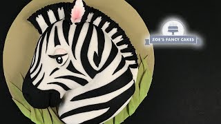 Zebra cake tutorial safari animal birthday cakes great cake ideas safari cake [upl. by Cohen240]