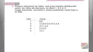 Diagrama de tallo y hoja [upl. by Aliam805]