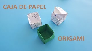 Cómo hacer una caja de papel  Origami [upl. by Enywad]