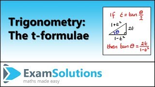 Trigonometry  The tformulae explained [upl. by Ahsilrae102]