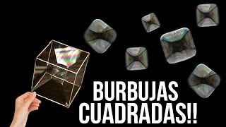 HAZ BURBUJAS CUADRADAS EXPERIMENTOS CASEROS INCREIBLES  Tutoriales Belen [upl. by Daloris]