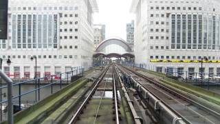 Riding the London DLR train from Lewisham to Bank [upl. by Cullie]