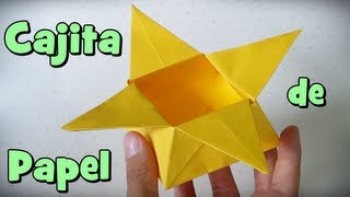 Caja de Papel Estrella Cajita de Origami [upl. by Kenweigh942]