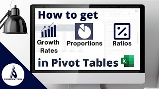 Calculate year over year growth rates and ratios using Pivot Table [upl. by Lowell848]