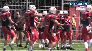 Stuttgart Scorpions feiern ersten Saisonsieg gegen Kirchdorf Wildcats [upl. by Aillij44]