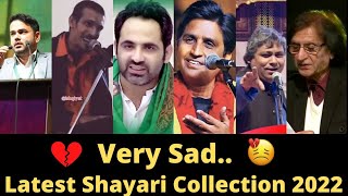 Very Sad latest Shayari Collection 2022  Tahzeeb Hafi  Waseem Barelvi  Kumar Vishwas  Poetry [upl. by Fromma]