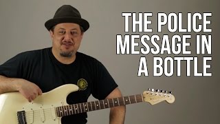 The Police  Message In A Bottle Guitar Lesson  How to Play on Guitar  Chords Riff [upl. by Yeca]