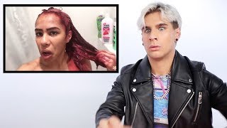 Hairdresser Reacts to People Going Brown to Bright Red [upl. by Hershel987]