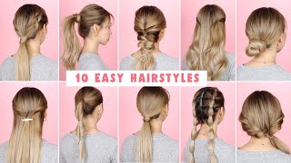 10 Easy Hairstyles for Long Hair [upl. by Carmon]