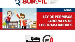 Ley de permisos laborales de los trabajadores  Orientación SUNAFIL [upl. by Mcclimans]