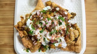 Chole Samosa Chaat Recipe  How To Make Chole Samosa Chaat  Indian Street Food Recipe  Ruchi [upl. by Clair]