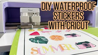 How to Make Stickers With Cricut For Beginners EASY  Print Then Cut DIY Stickers With Cricut Maker [upl. by Lajet174]