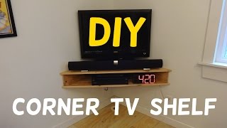 Build this Floating Corner TV Stand [upl. by Ynnav]