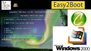 How to make windows 2000 bootable USB with E2B easy2boot [upl. by Rab]