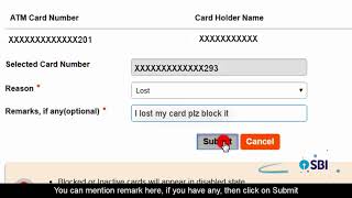 SBI RINB – How to Block Your ATM  Debit Card Online [upl. by Dibb]