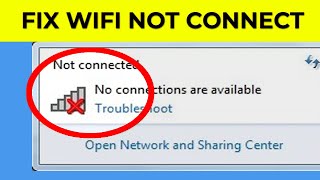 NOT CONNECT  WiFi Connection Problem Windows 7  How To Connect WiFi In Windows 7 [upl. by Nomrah]