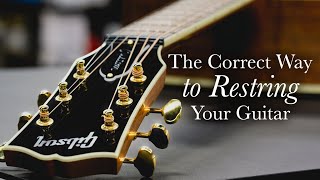 How to Restring An Acoustic Guitar  The Tour Tech Tutorial [upl. by Brocklin]