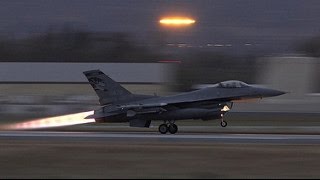 Powerful F16 Afterburner Takeoff [upl. by Nairod]