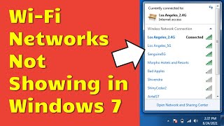 Wifi network not showing in windows 7 [upl. by Bendicta]