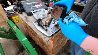 John Deere Deck Gear Box Rebuild  Maybe [upl. by Trocki]