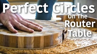 Router Table Circle Jig  Making A Round Cutting Board [upl. by Neau433]