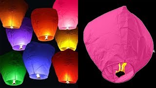 How To Make A Sky Lantern At Home  DIY Crafts [upl. by Shutz]