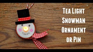 Tea Light Snowman Ornament  It Lights Up [upl. by Dleifyar86]