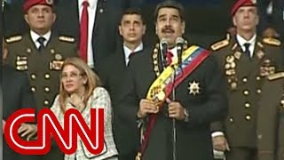 Venezuelan President Nicolas Maduro evacuated from stage [upl. by Radu]