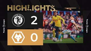 Defeat at Villa Park  Aston Villa 20 Wolves  Highlights [upl. by Hairahs]